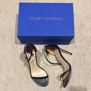Stuart Weitzman Black Strappy Heels